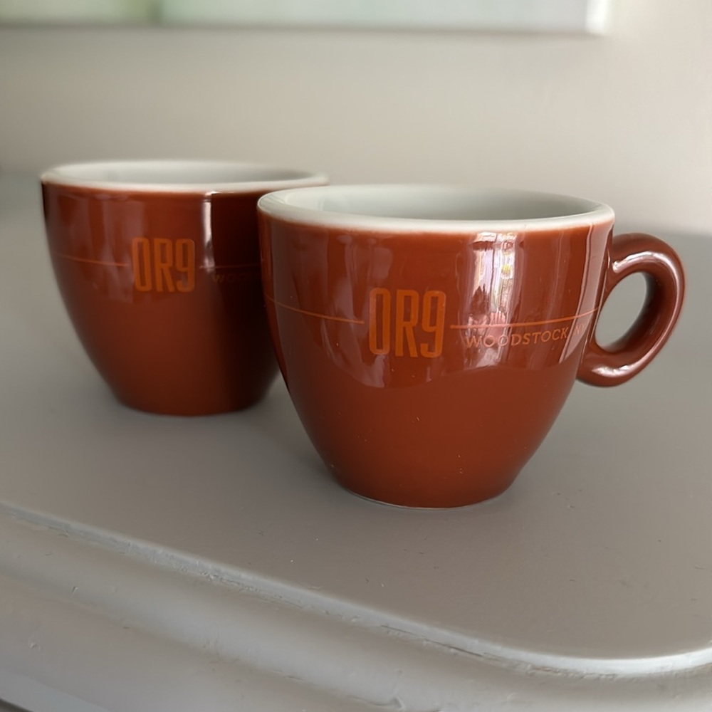 Inker Croatia Porcelain Espresso Cups Woodstock NY Thick Walled Barware European